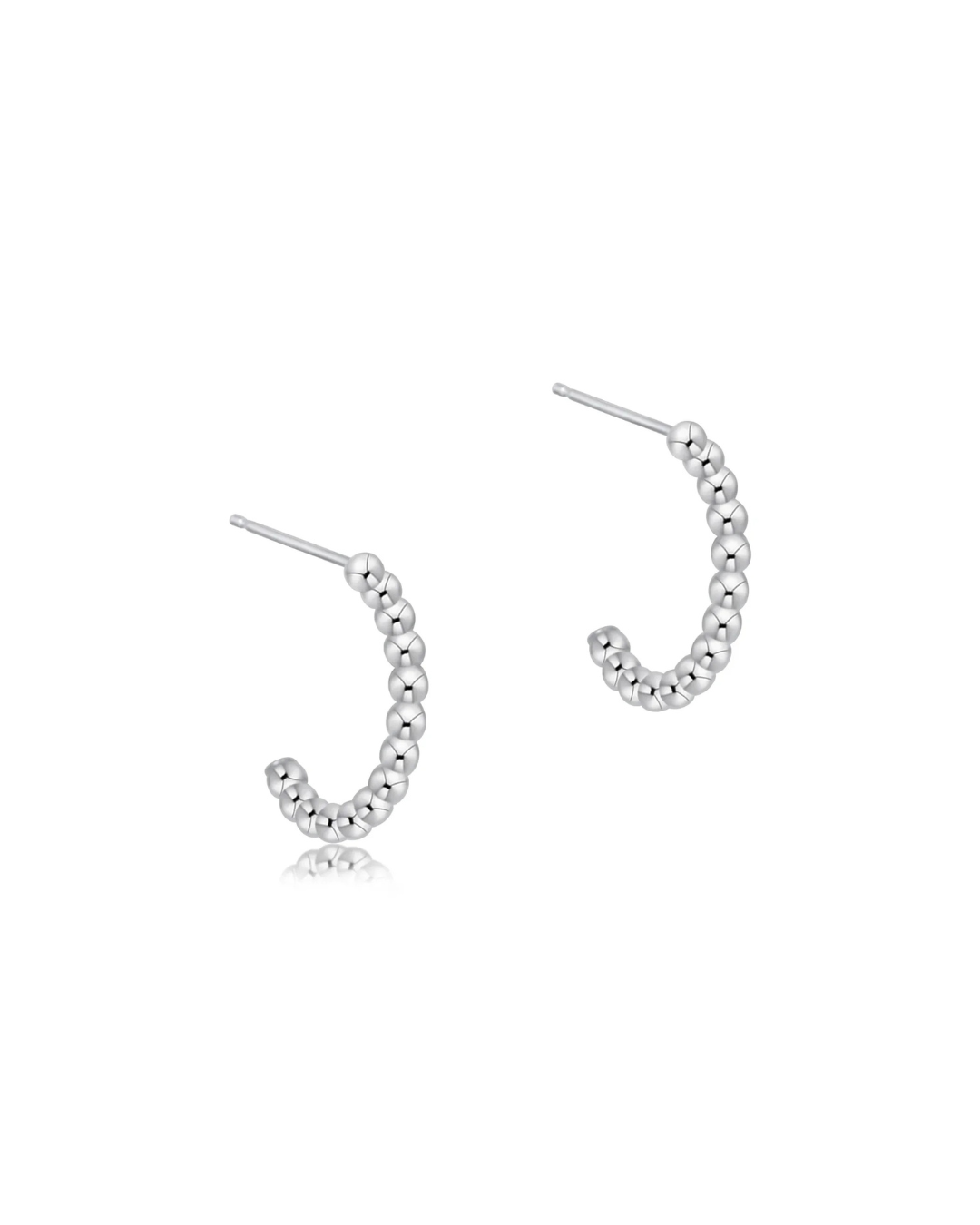 enewton: Beaded Classic 1" Post Hoop 2mm Sterling