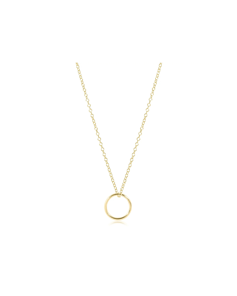 enewton: 16" Necklace Gold - Halo Gold Charm