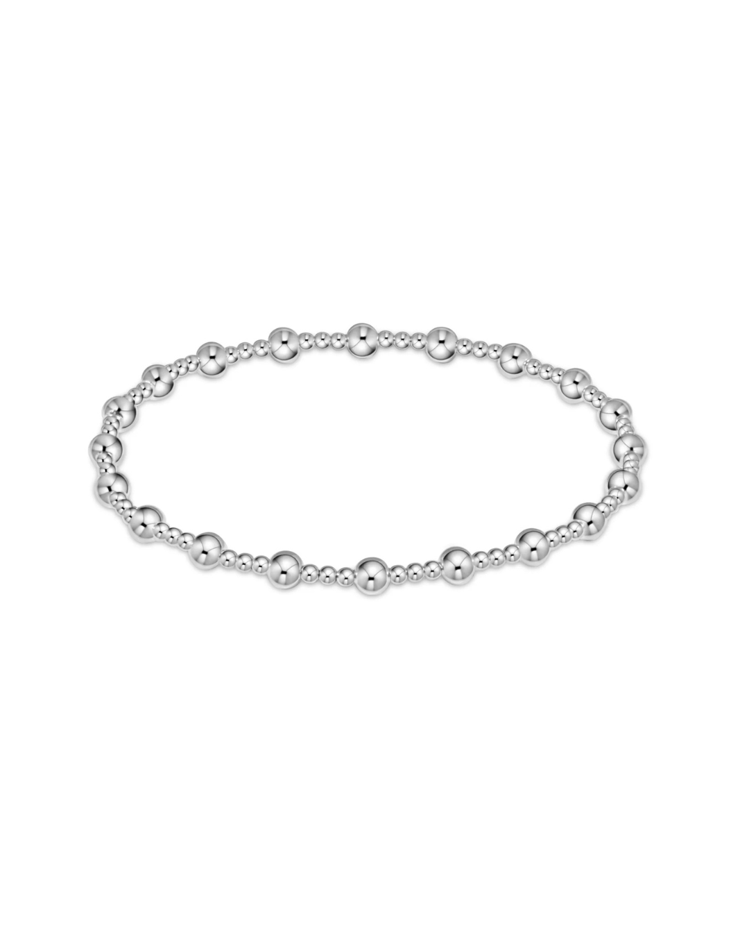 enewton:  Classic Sincerity Pattern 4mm Bead Bracelet - Sterling