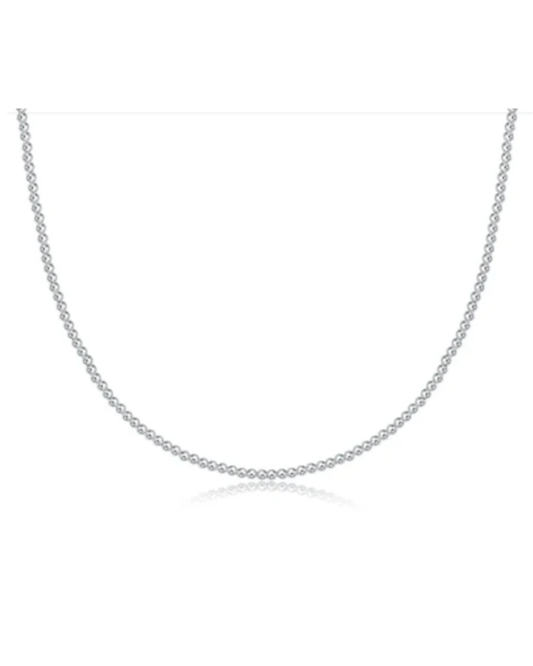 enewton: 15" Choker Classic 3mm Bead Necklace - Silver