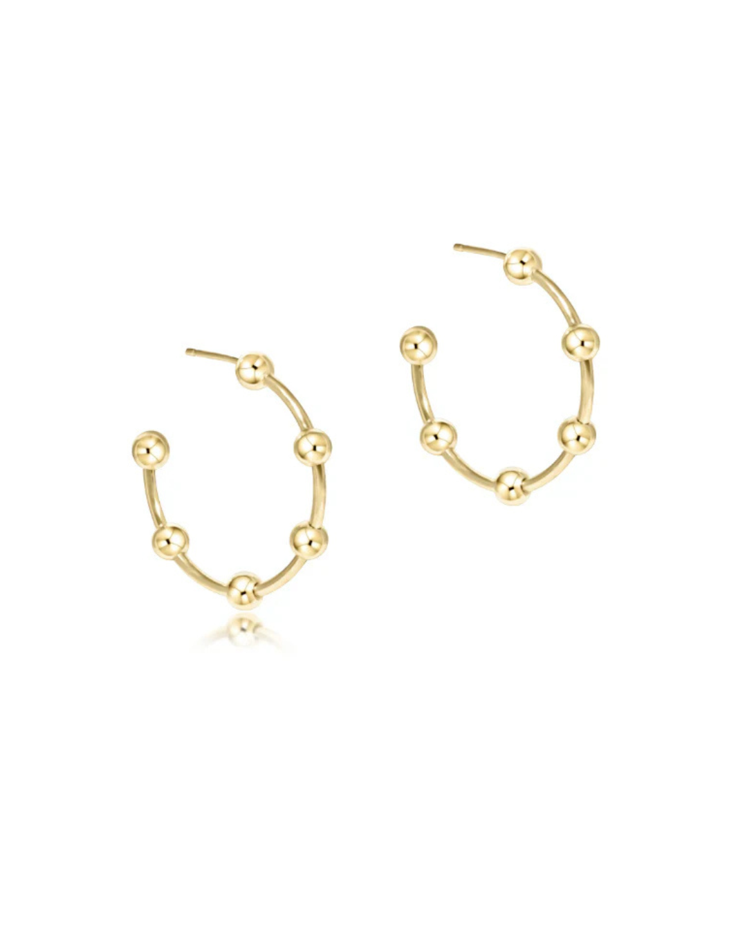 enewton: Beaded Simplicity 1" Post 4mm Gold