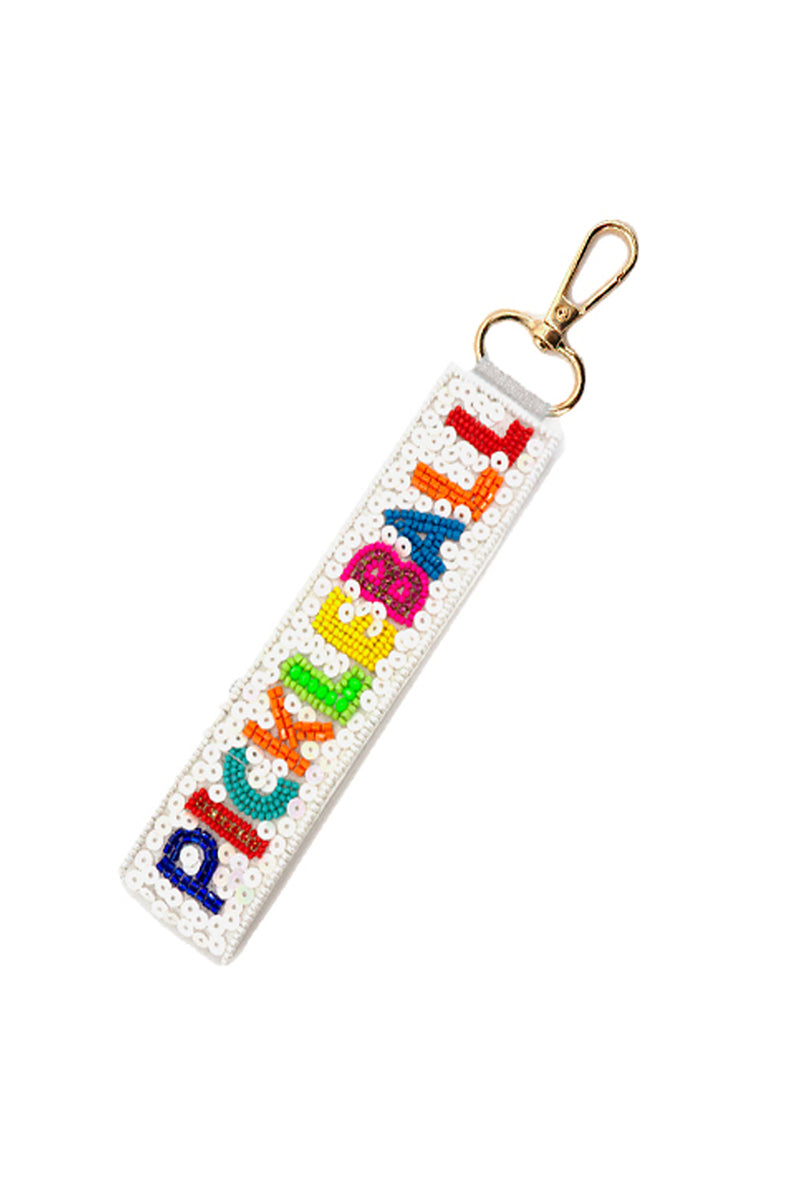 Beaded Pickleball Keychain | Makk Fashions