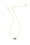 Kendra Scott: Blair Bow Small Short Pendant Necklace - Emerald Drusy | Makk Fashions