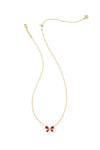 Kendra Scott: Blair Bow Small Short Pendant Necklace - Red Drusy | Makk Fashions