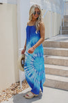 Breezing By Tie-Dye Maxi Dress - Blue | Makk Fashions