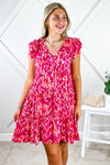 Breezy Spring Tiered Mini Dress - Magenta | Makk Fashions