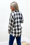 By The Campfire Oversized Flannel - Cream/Black | Makk Fashions