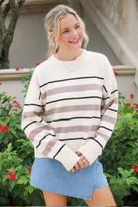 Z Supply: Cirrus Stripe Sweater - Chalk