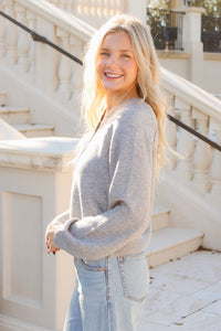 Z Supply: Westmont Henley Sweater - Heather Gray
