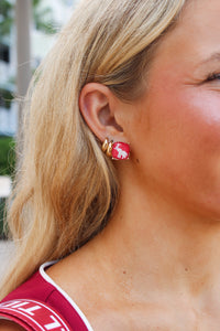 Gameday Alabama Stud Earrings - Red