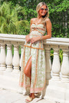 Desert Days Printed Maxi Dress - Green/Brown