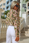 Blissful Summers Printed Wrap Top - Green Multi