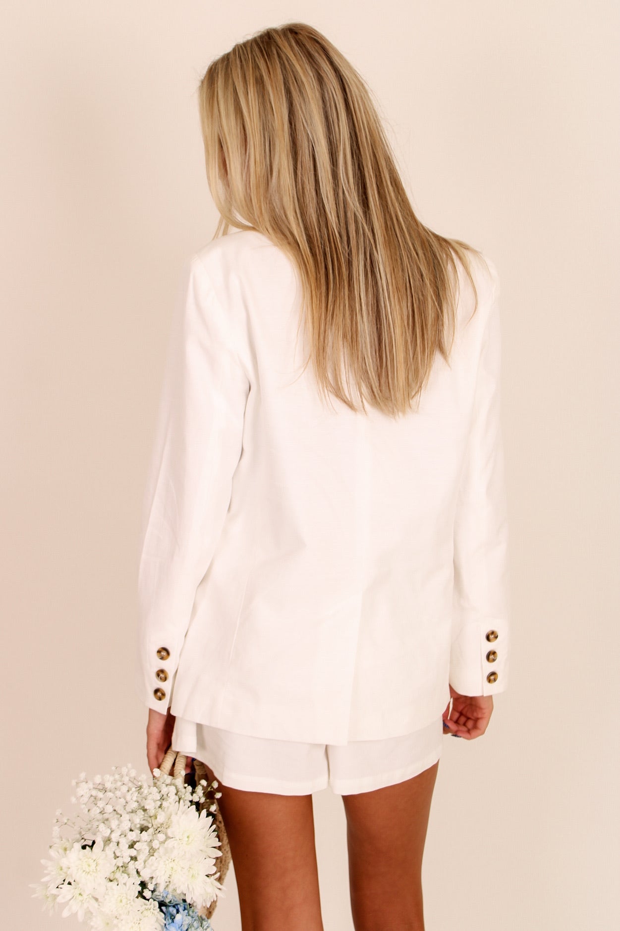 Pure Intentions Button Down Blazer - Off White