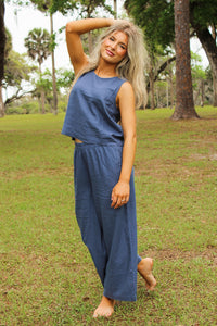 Z Supply: Scout Linen Pant - Vintage Indigo