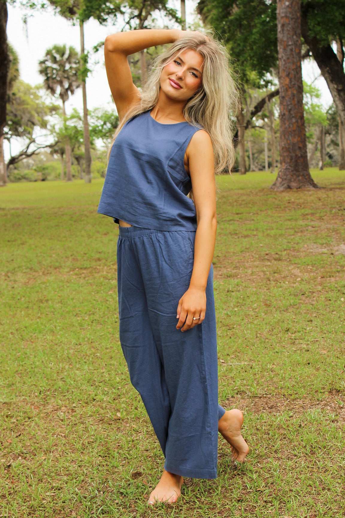 Z Supply: Scout Linen Pant - Vintage Indigo