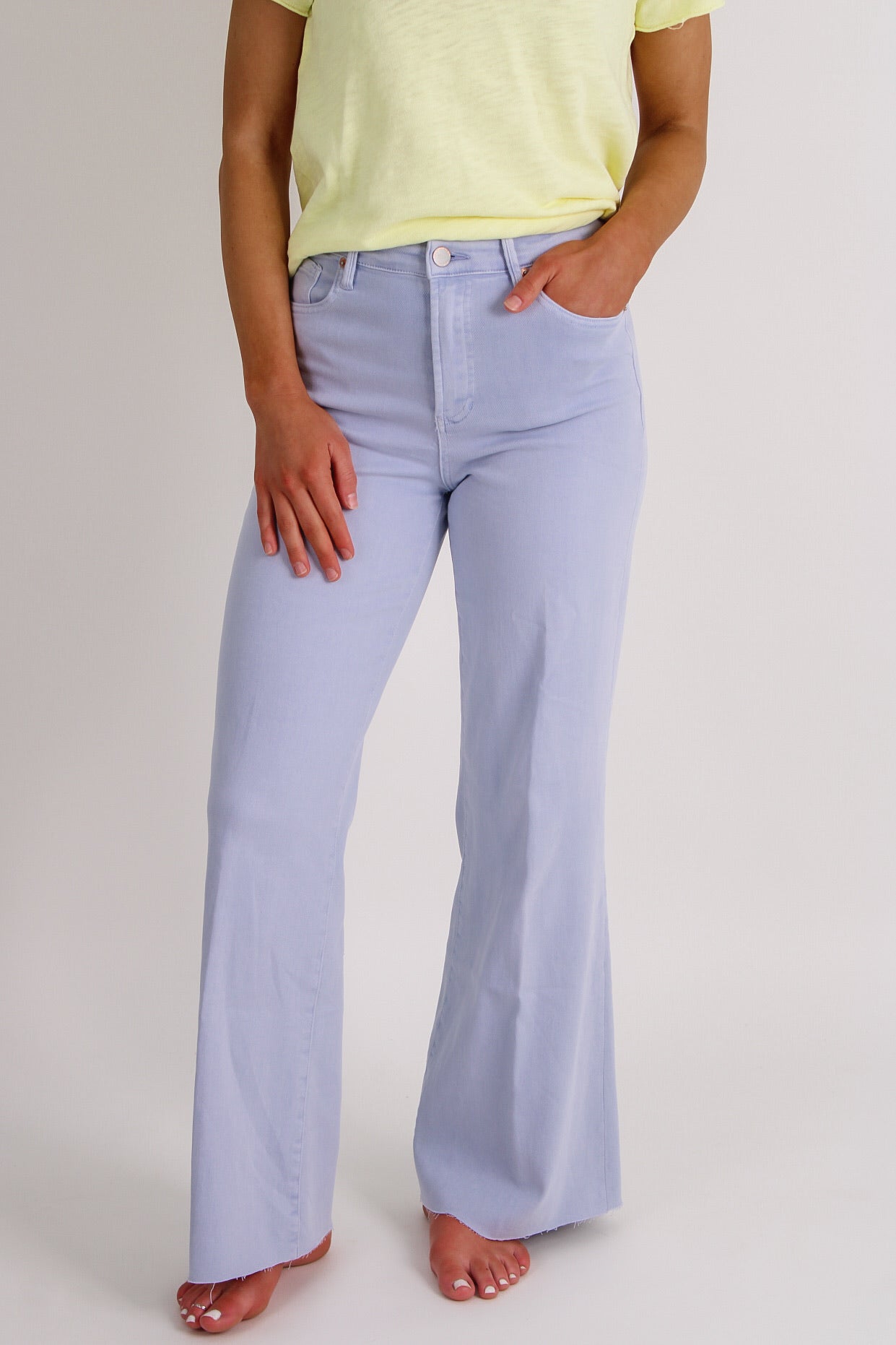 Dear John: Fiona High Rise Wide Leg Jeans - Skyway
