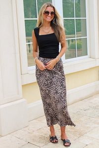 Z Supply: Isabel Leopard Skirt - Desert Tan