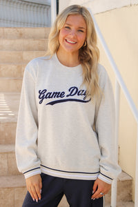 Z Supply: Boyfriend Game Day Sweatshirt - Feather Gray