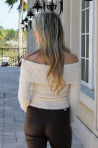 Soft Intentions Off Shoulder Sweater - Cream