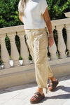 Follow My Path Cargo Jogger Pants - Taupe