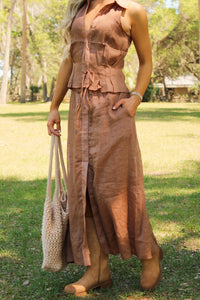 Desert Theory Maxi Skirt - Caramel
