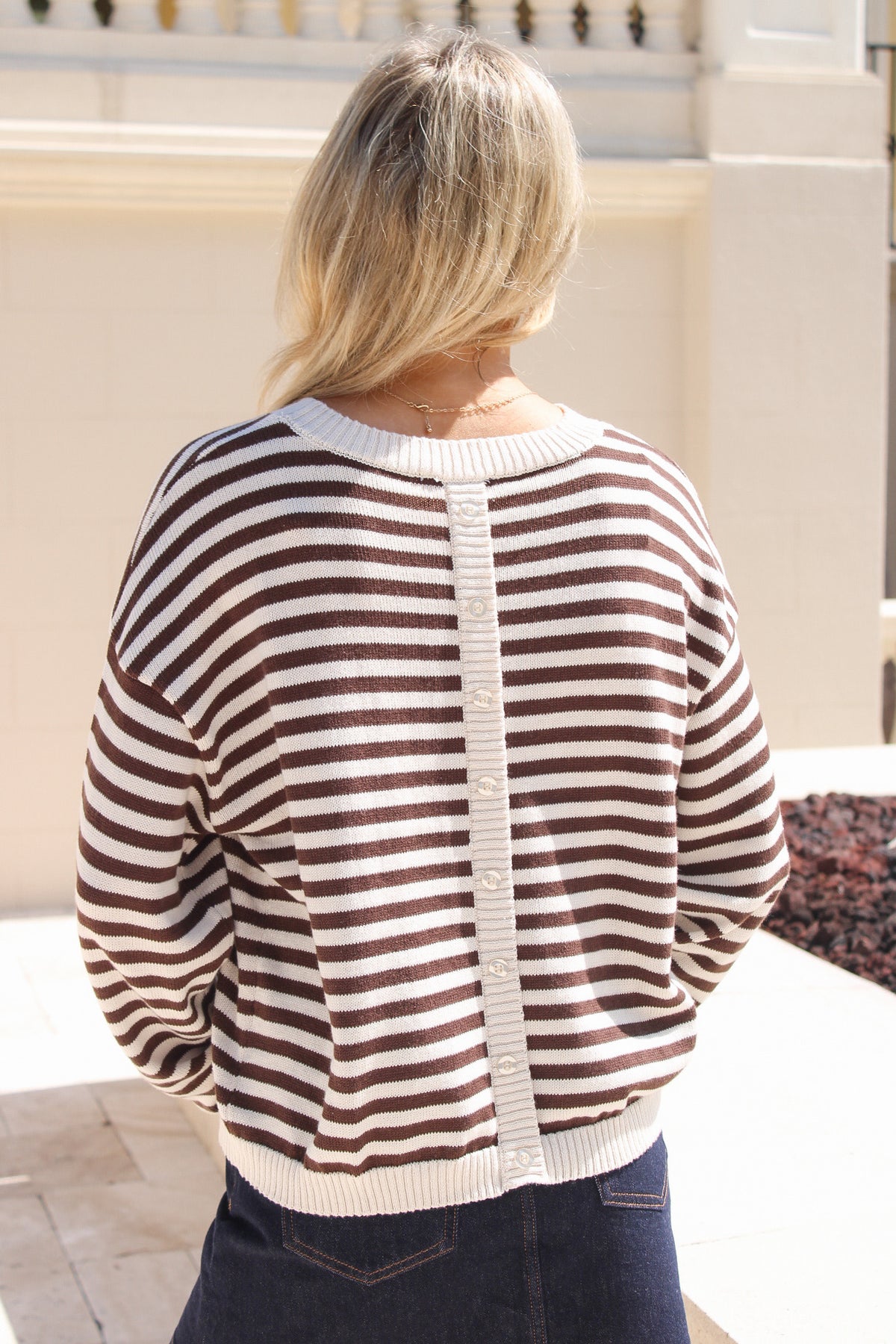 The Double Take Button Detail Sweater - Oatmeal