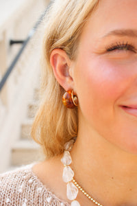 Veyda Open Hoop Earrings - Tortoise