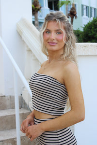 Z Supply: Caffari Stripe Tube Top - Putty