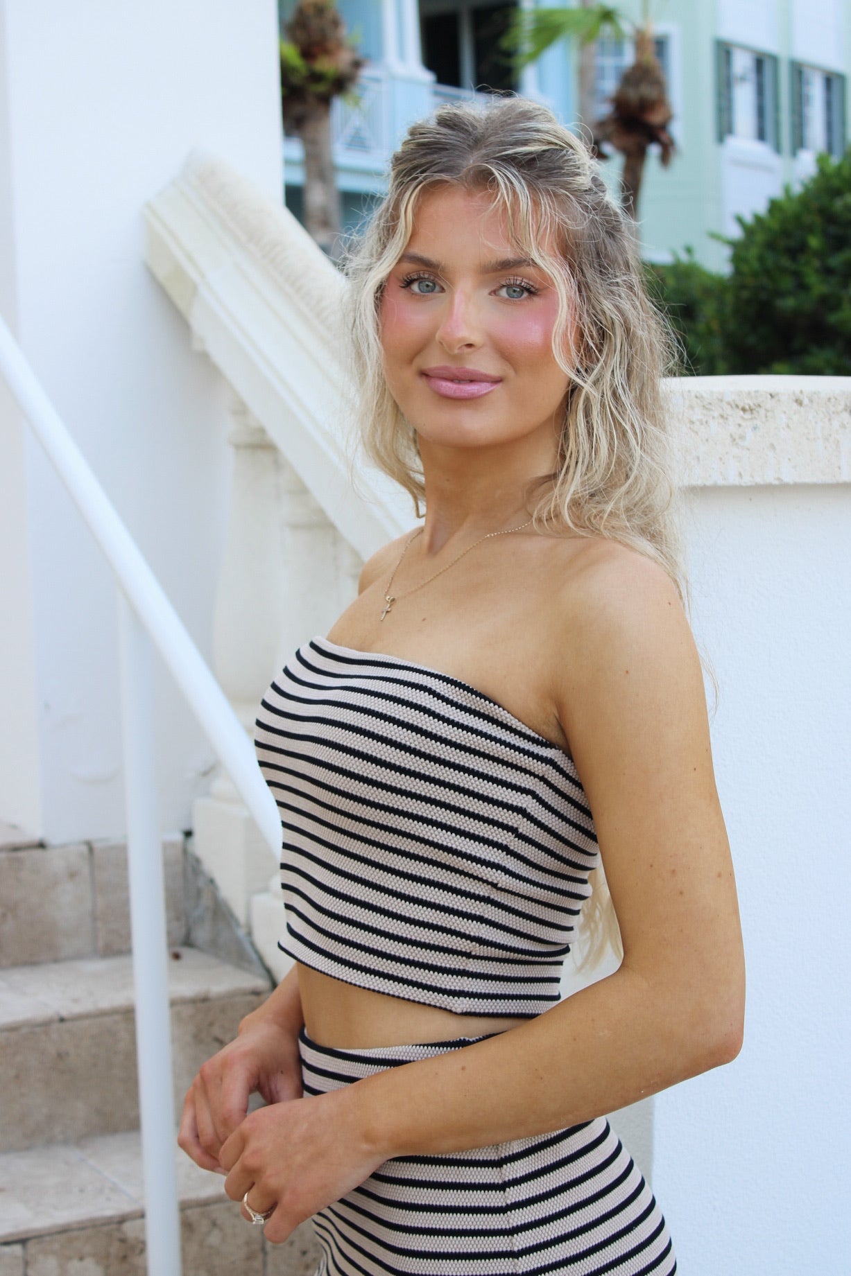 Z Supply: Caffari Stripe Tube Top - Putty