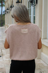 Everyday Edge Notched V-Neck Sweater - Oatmeal