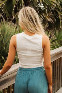 Sadie & Sage: Warmth Ruched Top - White