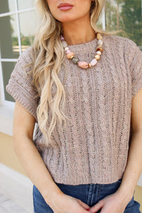 Sadie & Sage: Effortless Cable Knit Sweater Tank
