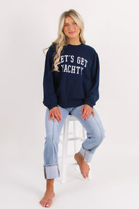 Z Supply: Yachty Boyfriend Sweatshirt - Eclipse