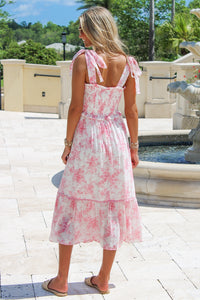 All My Love Floral Ruffle Dress - Mauve