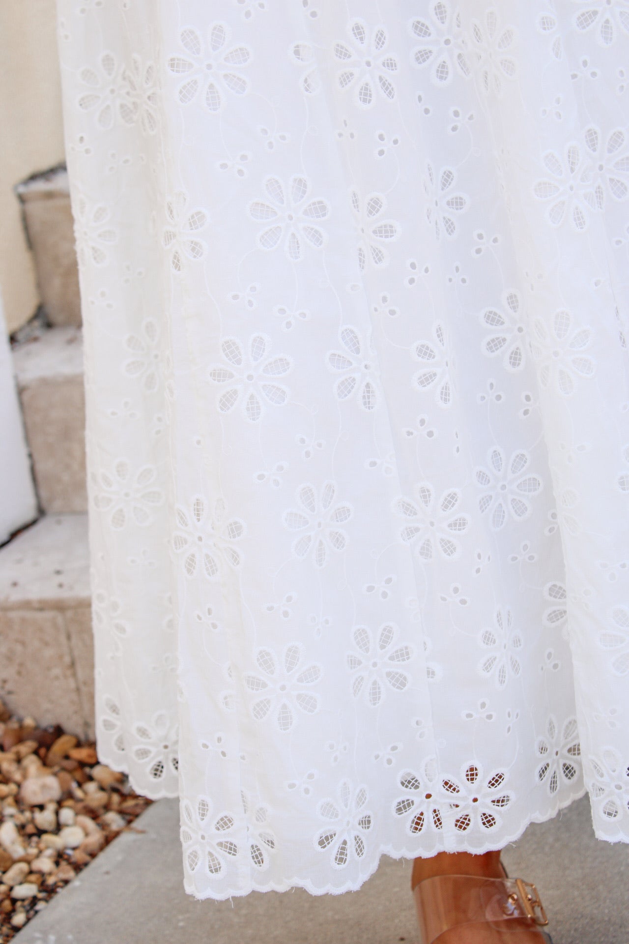 Unwritten Summer Eyelet Midi Dress - White