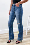 Carrie High Rise Ankle Straight Jeans - Medium Wash | Makk Fashions