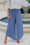 Casual Days Linen Pants - Denim Blue | Makk Fashions