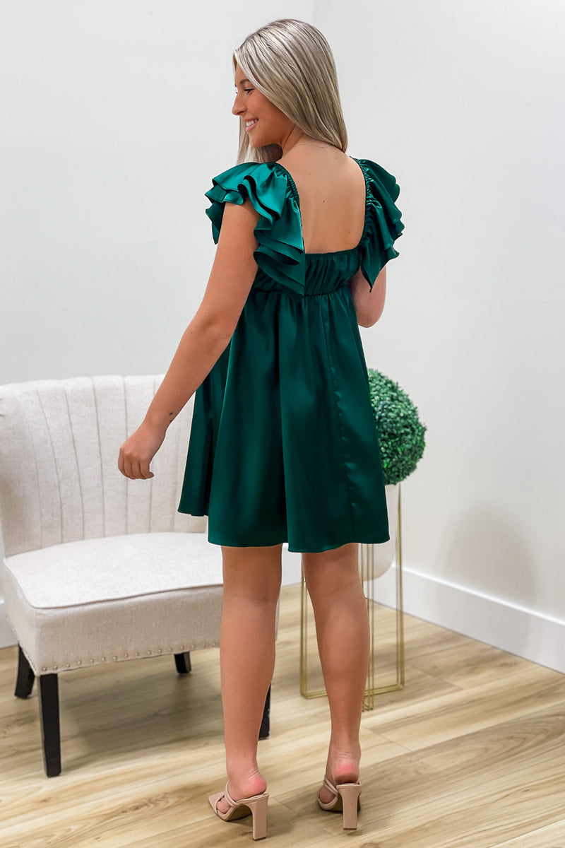 Celebrate Good Times Flowy Dress - Forest Green Makk Fashions Celebrate Good Times Flowy Dress - Forest Green Makk Fashions