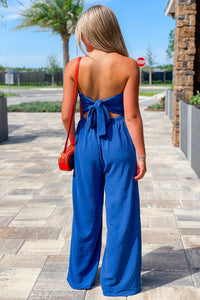 Celebrating Love Wide Leg Jumpsuit - Denim | Makk Fashions