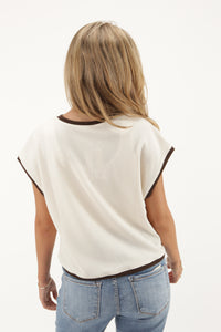 Center Of Attention Cropped Sweater - Cream