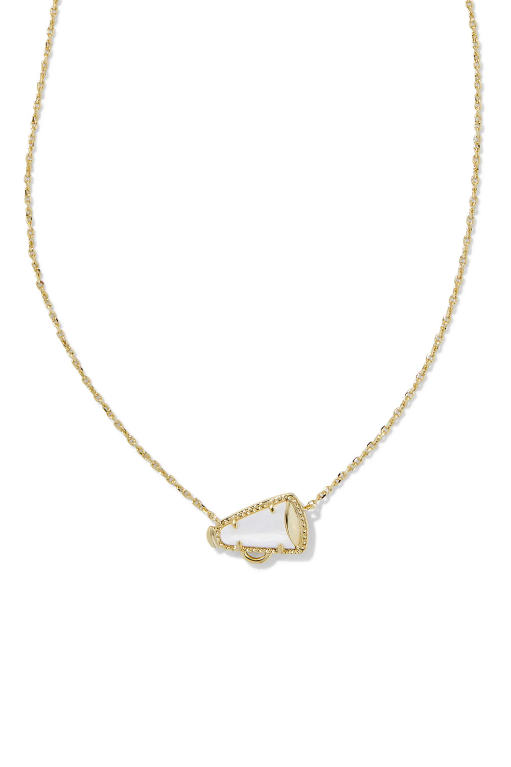 Kendra Scott: Cheer Gold Short Pendant Necklace - White Mother-of-Pearl | Makk Fashions