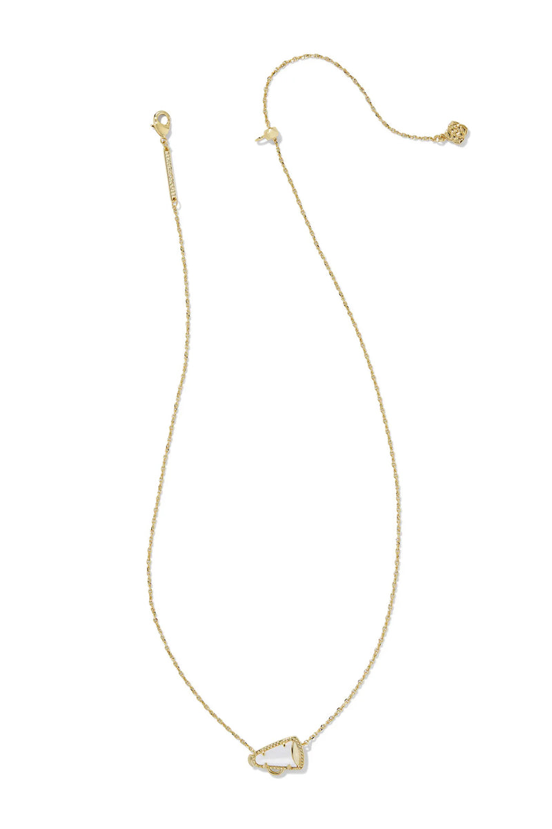 Kendra Scott: Cheer Gold Short Pendant Necklace - White Mother-of-Pearl | Makk Fashions