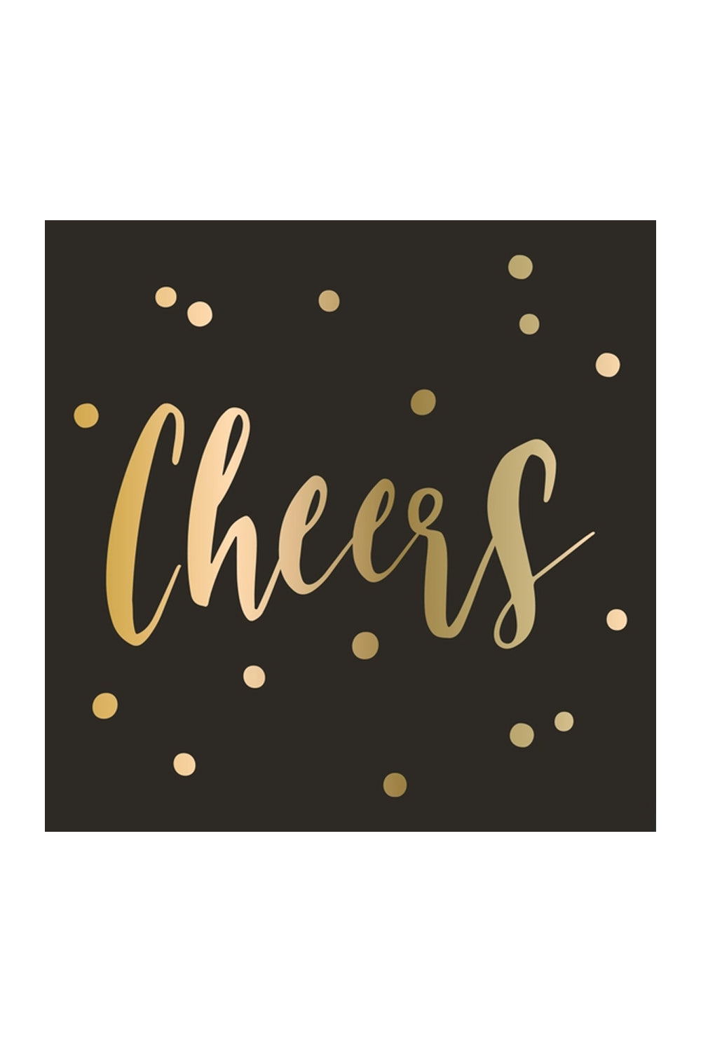 Cheers Foil Cocktail Napkins 20ct | Makk Fashions