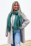 Chilly Days Scarf With Tassel - Green | Makk Fashions