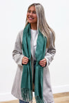 Chilly Days Scarf With Tassel - Green | Makk Fashions