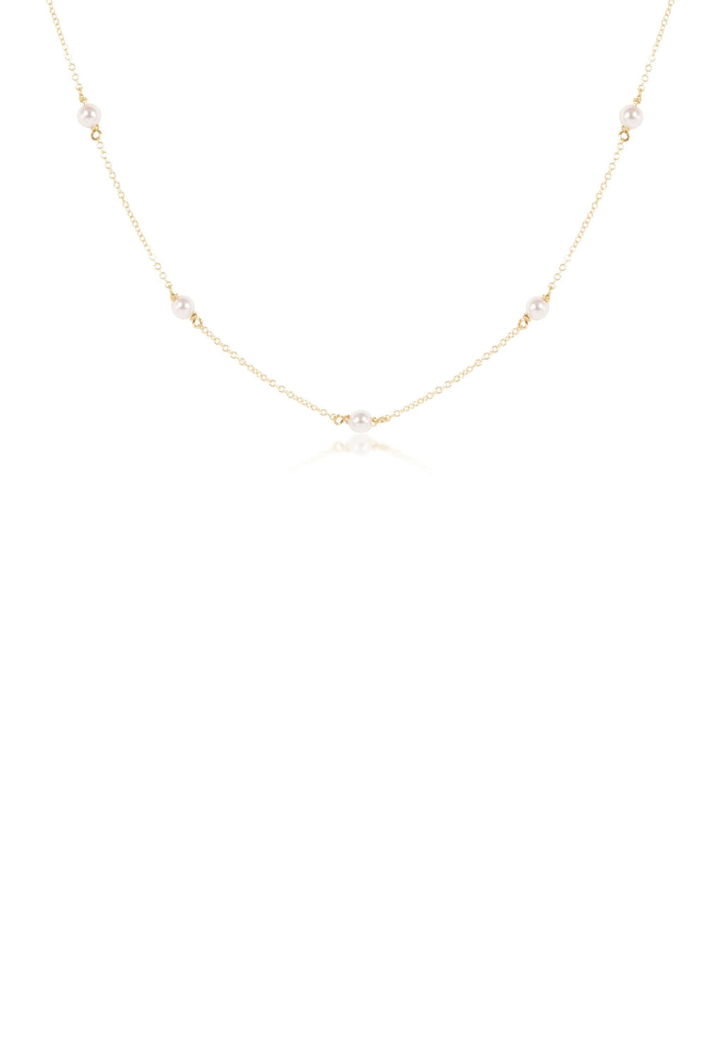 enewton: Choker Simplicity Chain Gold - 4mm Pearl | Makk Fashions