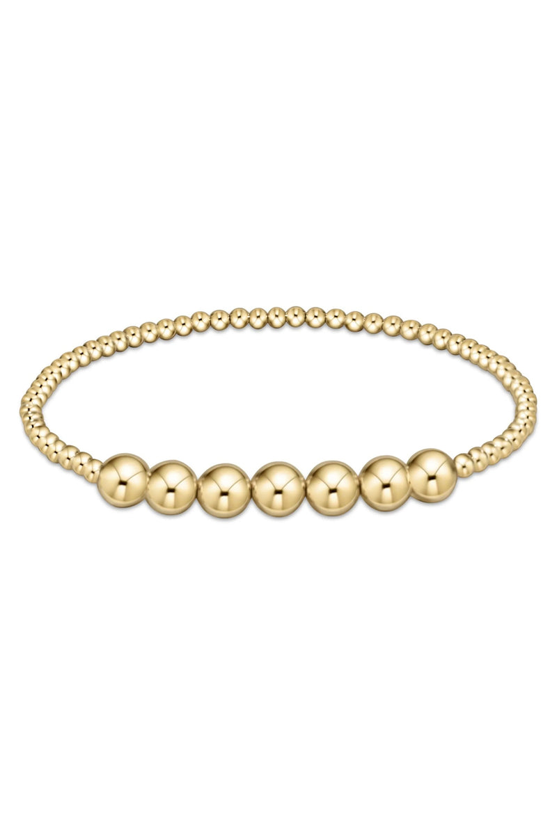 enewton: Classic Beaded Bliss 3mm Bead Bracelet - 6mm Gold | Makk Fashions
