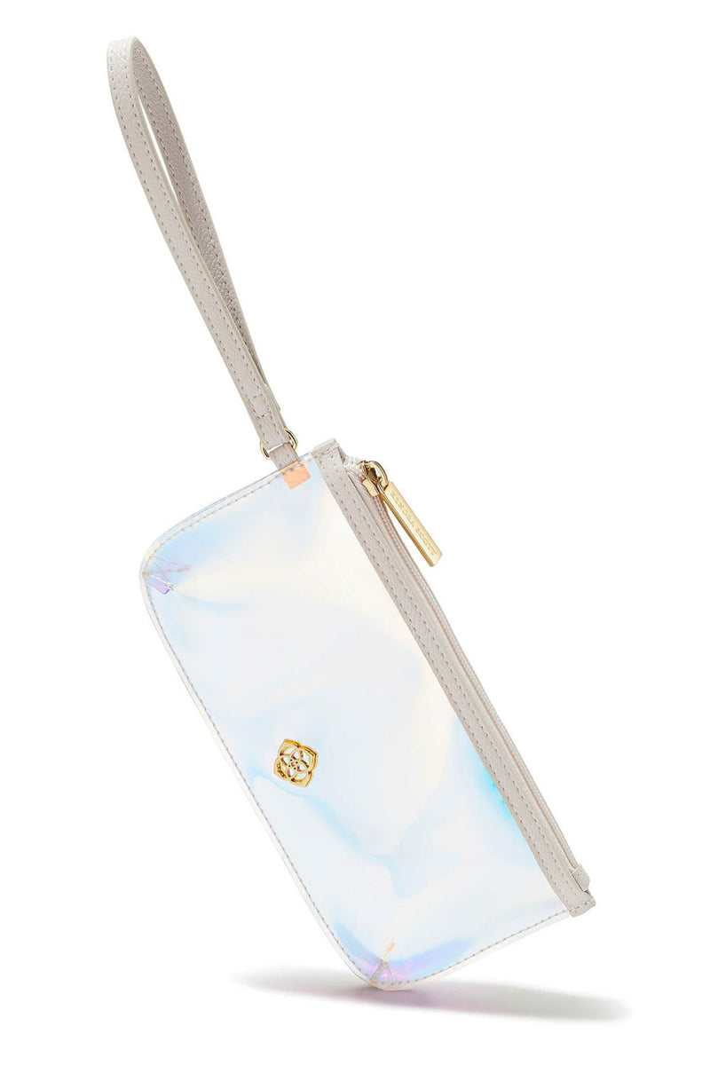 Kendra Scott: Clear Iridescent Wristlet | Makk Fashions