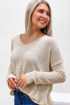 Closer Than Ever Long Sleeve Sweater - Natural | Makk Fashions