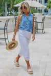 Coastal Babe Capri Pants - White | Makk Fashions